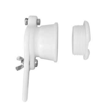 Robinet en plastique femelle 40/49 avec manchon male de serrage et joint