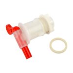 ROBINET PVC AVEC CONTRE-ÉCROU (2 JOINTS INCLUS)