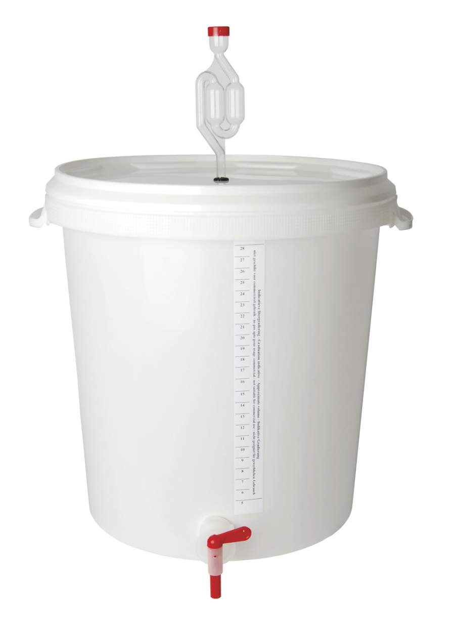 Cuve de fermentation Brewferm 30l gradué avec robinet et barboteur -  Apisdiffusion