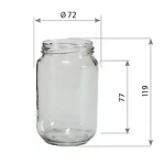 Pots en verre cylindrique 500 g (375 ml) Réserve TO63 (Palette de 2223)