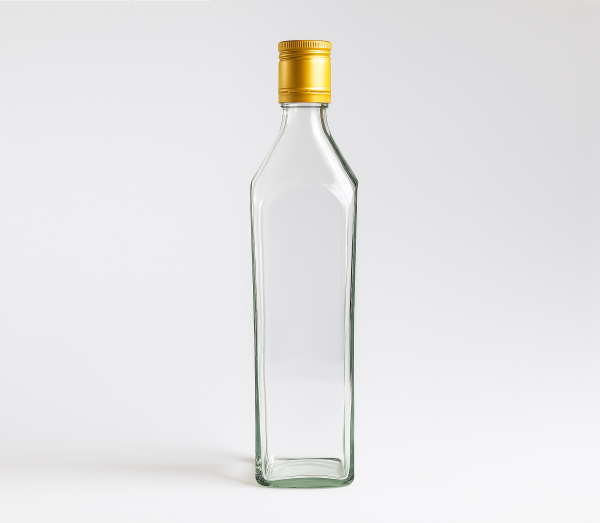 BOUTEILLE EN VERRE CARRÉE 70cl AVEC BOUCHON, à l'unité