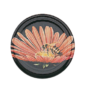 CAPSULES MÉTALLIQUE FLEURS/ABEILLES - pasteurisable - TO63 - à l'unité