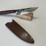 BANIAN NC : Couteau 20 : Manche et fourreau en bois d'Amarante - 14,5 cm