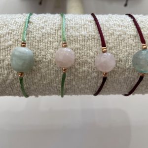 MES TISSAGES : Bracelet tissé 1 pierre semi-précieuse