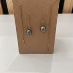 MES TISSAGES : Boucles d'oreilles - Perles de Tahiti - Acier inoxydable