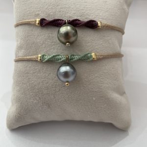MES TISSAGES : Bracelet - perle de Tahiti